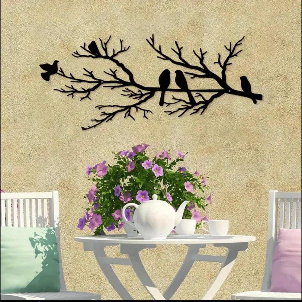 COPY - Black Wood or Metal Bird Wall Art Decor - Picture 3 of 9